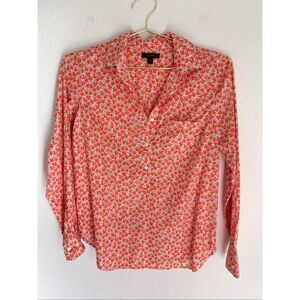 J.CREW Floral 100% Cotton Button Down Shirt Size Small